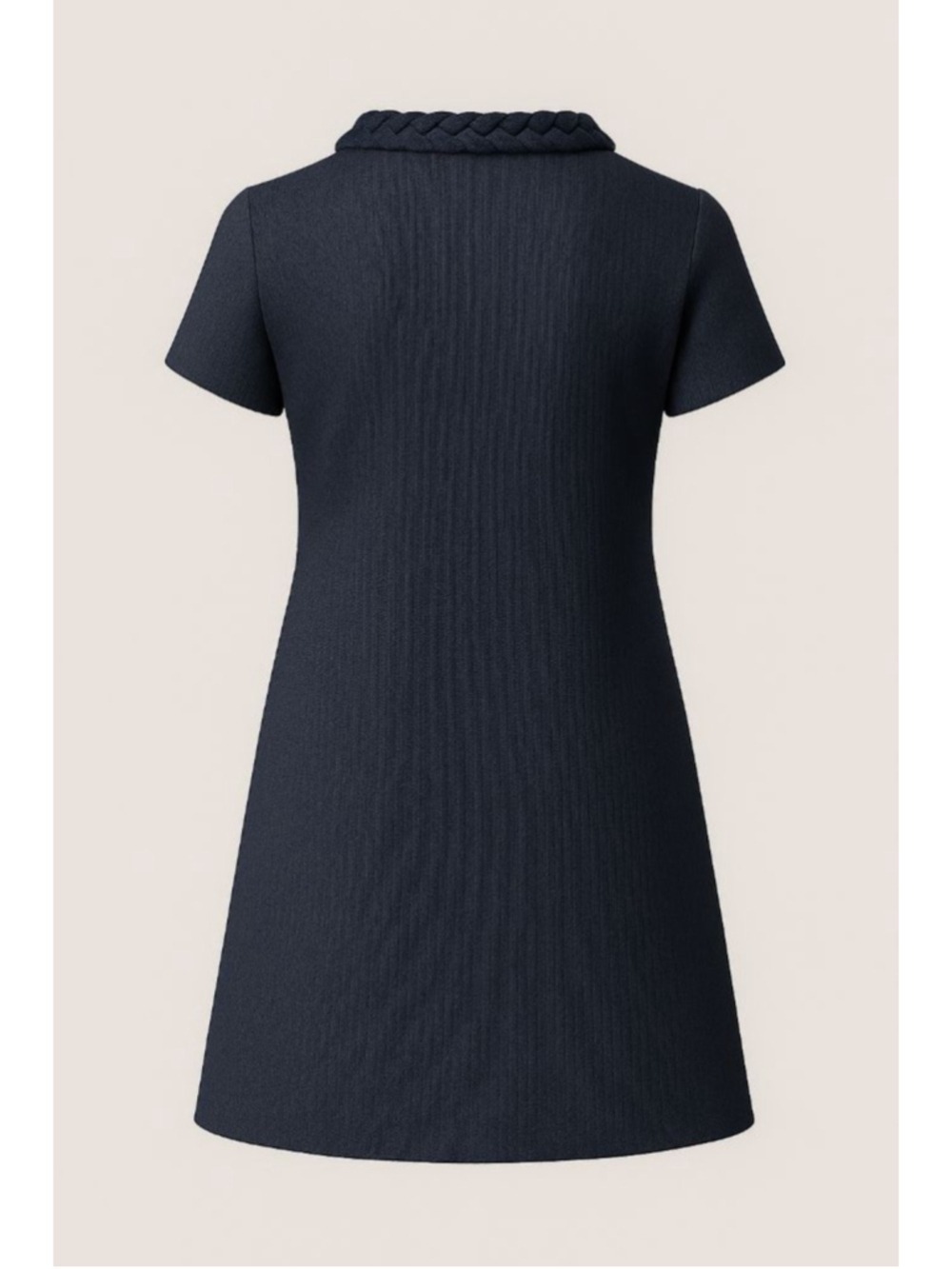 Navy Mini Dress with Golden-Silver Buttons Size Medium - Picture 9 of 9